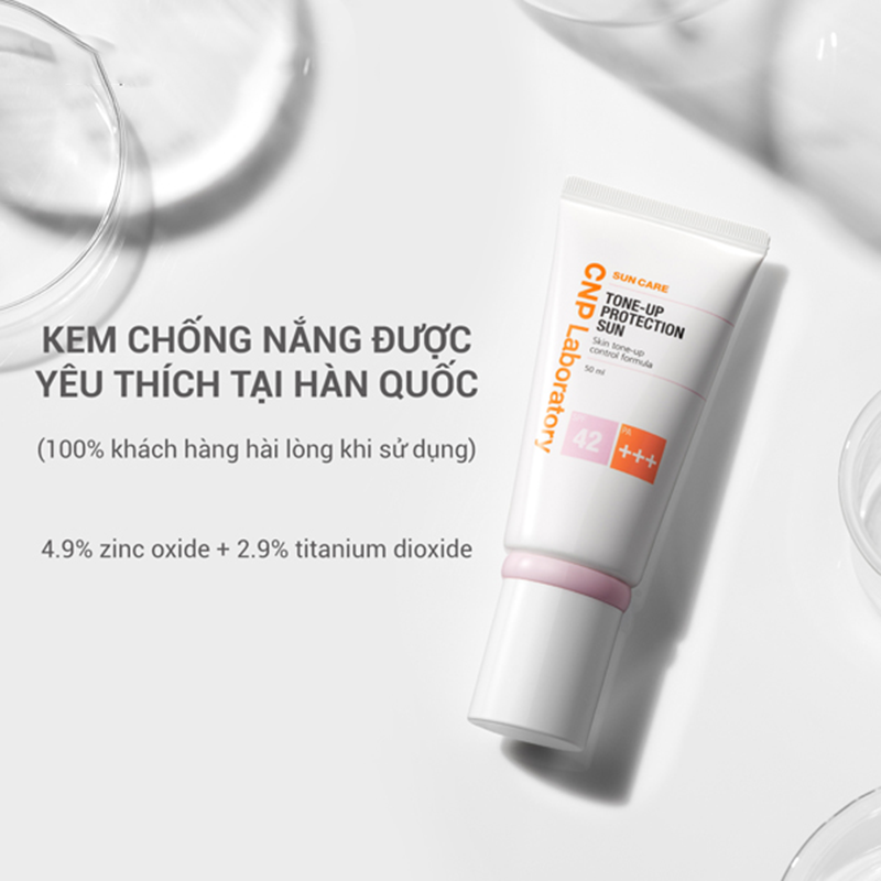 Set Xịt Khoáng + Kem Chống Nắng Cnp Laboratory Tone Up