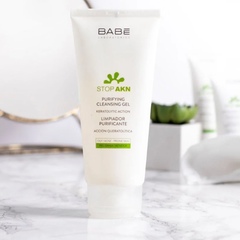 Sữa Rửa Mặt Babe Stop Akn Purifying Cleansing 200ml, làm sạch sâu và điều tiết dầu thừa cho da