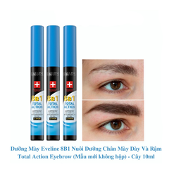 Dưỡng Mày Eveline 8b1 Total Action 10ml, Phục hồi và nuôi dưỡng lông mày mọc dài, rậm, chắc khoẻ