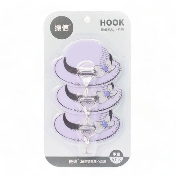 Móc Dán Tường Hook Vĩ 3 Cái No.5067, Tải trọng 5kg