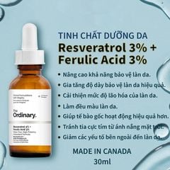 Tinh chất dưỡng The Ordinary Resveratrol 3% Ferulic Acid 3% 30ml