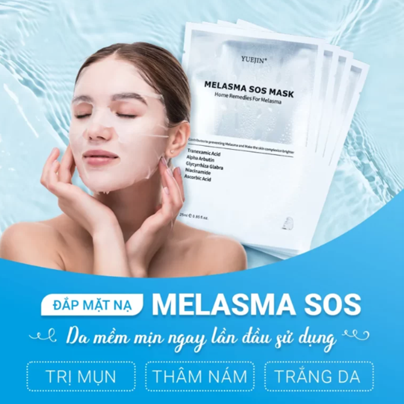 Mặt Nạ Yuejin Melasma Sos Mask 25ml Trắng Trị Nám