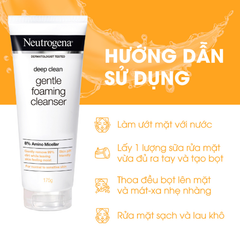 Sữa Rửa Mặt Neutrogena 100g Deep Clean Gentle Làm Sạch Kiểm Soát Nhờn