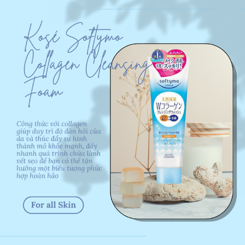 Sữa Rửa Mặt Kose 190g Softymo Cleansing Foam Collagen