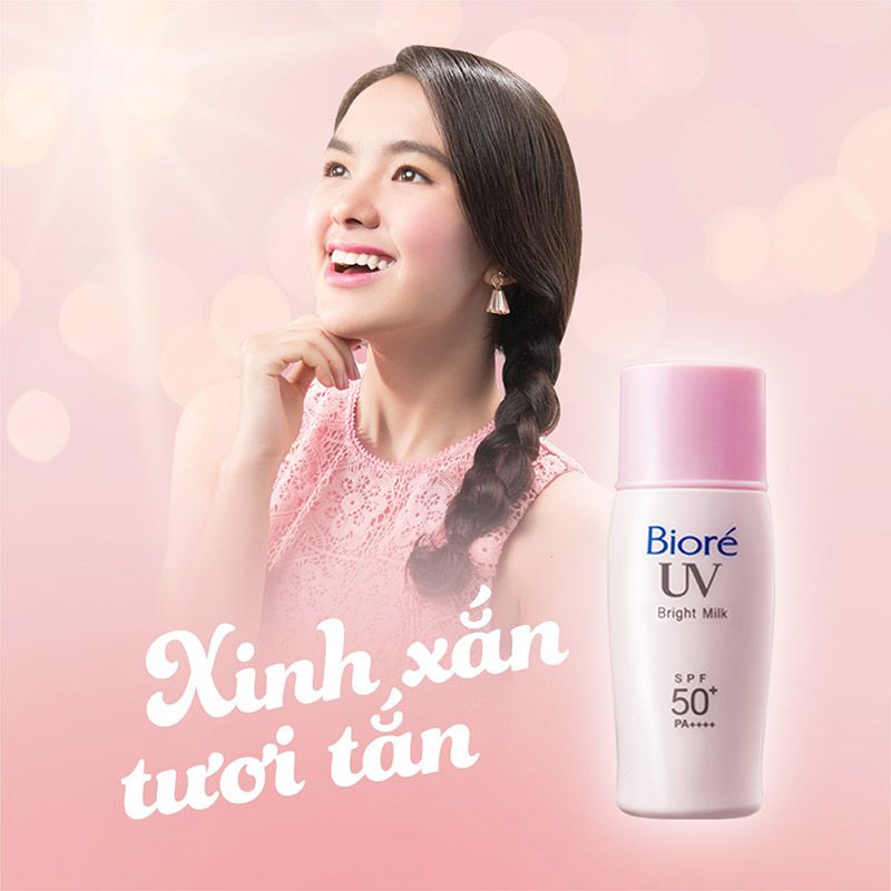 Biore UV Birght Face Milk Sữa chống nắng dưỡng da sáng hồng