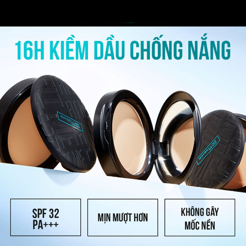 Phấn Nền Kiềm Dầu Chống Nắng 16H Maybeline Fit Me, Mịn Lì Lâu Trôi