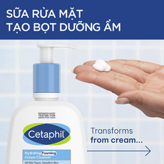 Sữa Rửa Mặt Cetaphil 473ml Hydrating Foaming Cream Cleanser Tạo Bọt Dịu Lành