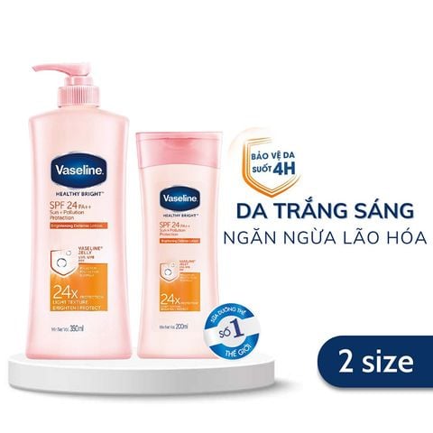 Sữa Dưỡng Thể Vaseline 24x, phục hồi những hư tổn, giúp dưỡng trắng da