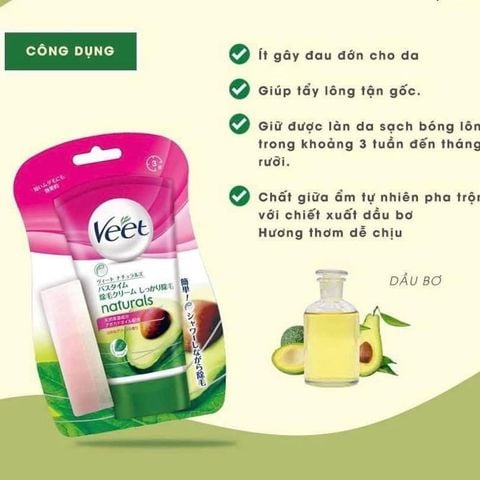 Kem Tẩy Lông Veet Nhật 150g Kèm Muss