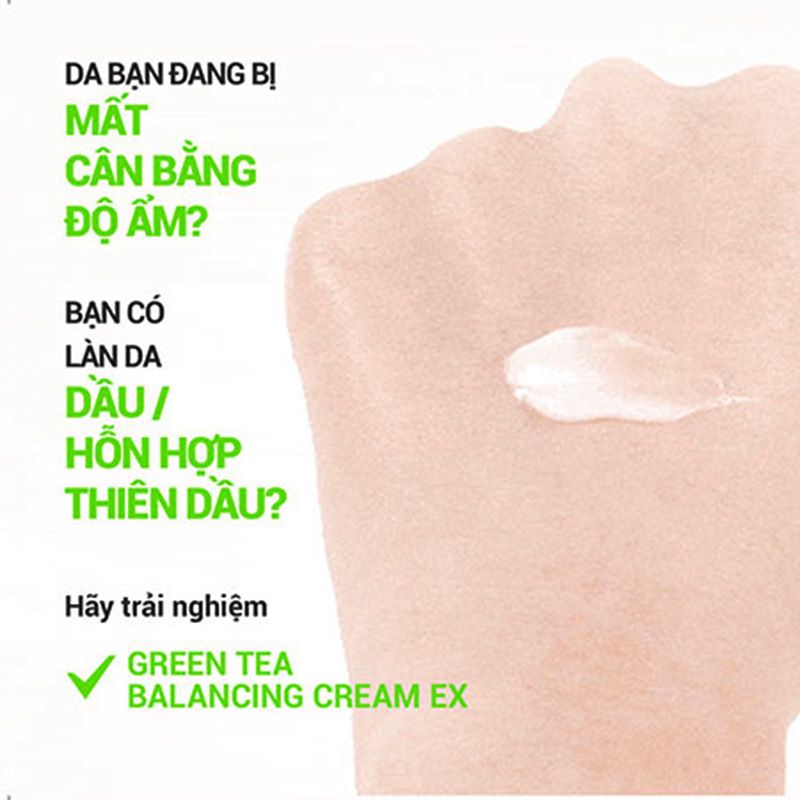 Kem Dưỡng Innisfree Green Tea Balancing Cream Triple-Amino 50ml