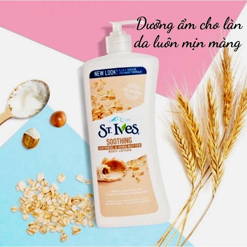 Sữa dưỡng thể lúa mạch và bơ St.Ives Soothing Oatmeal & Shea Butter Lotion