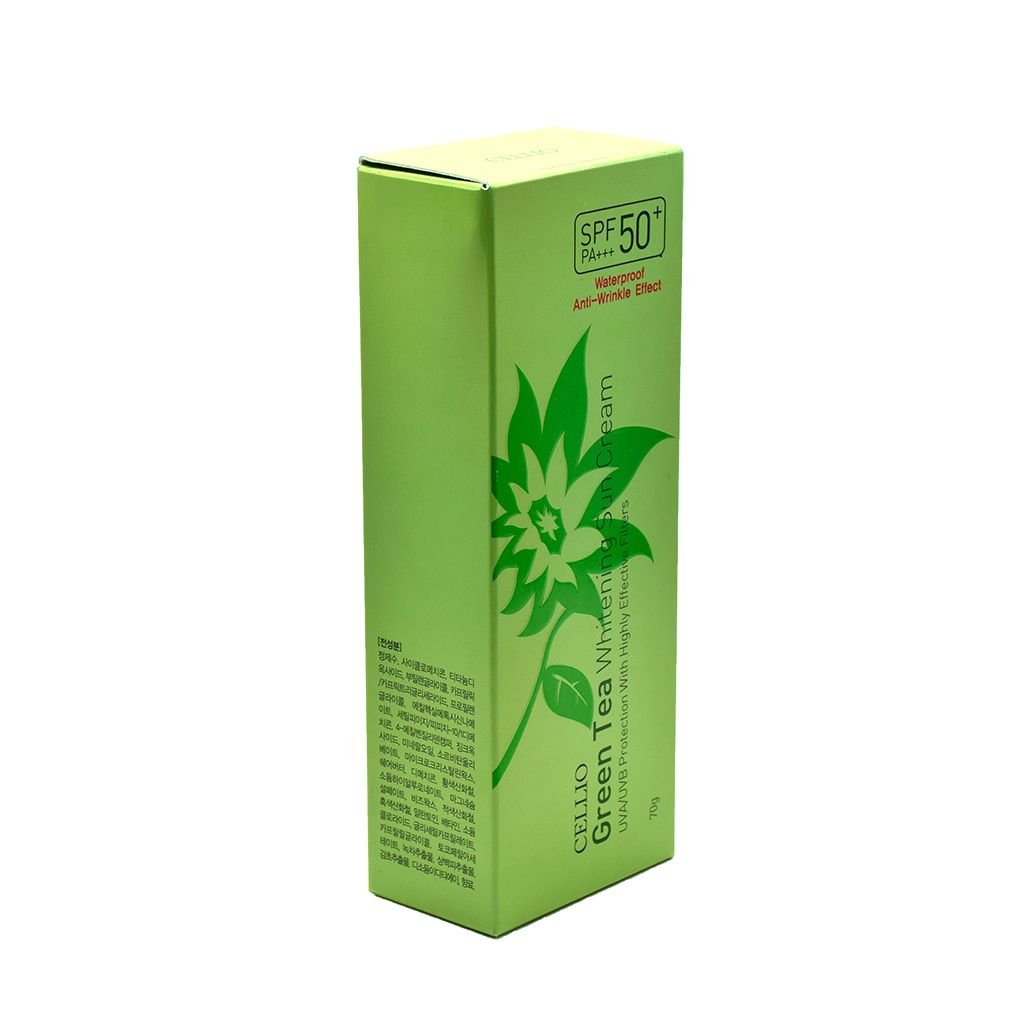 Kem Chống Nắng Cellio Green Tea Whitening Spf50 70g