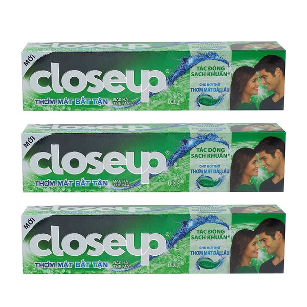 Kem đánh răng Close up thơm mát bất tận bạc hà the mát 230g