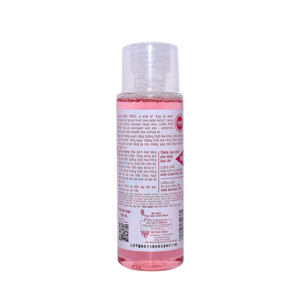 Nước hoa hồng Lana Rose Purifying Tonic 150ml