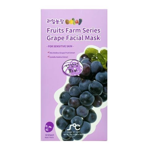 Mặt Nạ Dưỡng Da Rainbow Fruits Farm Facial Mask Grape 25g