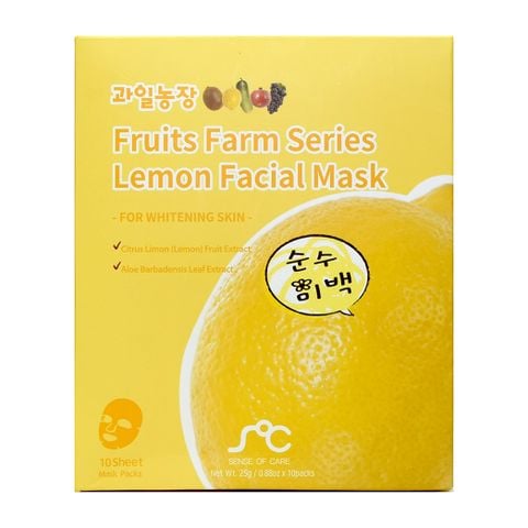 Mặt Nạ Dưỡng Da Rainbow Fruits Farm Facial Mask Lemon 25g