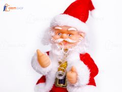 Đồ chơi ông già noel ngồi trên trái châu - Quà tặng giáng sinh