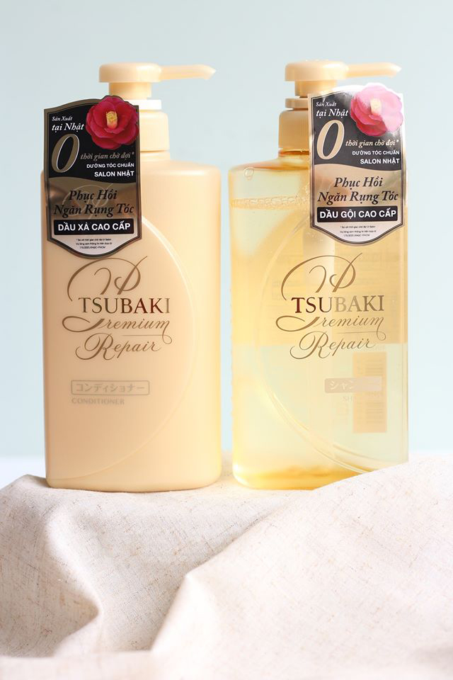 Dầu gội và Dầu xả Phục hồi ngăn rụng tóc Premium Repair Tsubaki 490ml/chai  ( Vàng )Dầu gội và Dầu xả Phục hồi ngăn rụng tóc Premium Repair Tsubaki  490ml/ – Shop