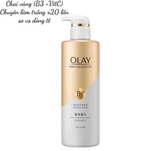 Sữa Tắm Trắng Da Olay B3 + Optic & Brightening 500ml