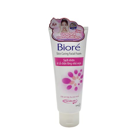 Sữa rửa mặt sạch nhờn lỗ chân lông nhỏ mịn Bioré Skin Caring Facial Foam 100g