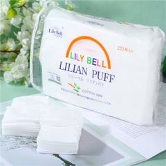 Bông Tẩy Trang Lily Bell 222M, Dai, mềm thấm hút tốt 100% cotton