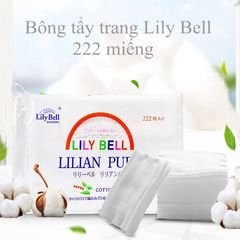 Bông Tẩy Trang Lily Bell 222M, Dai, mềm thấm hút tốt 100% cotton