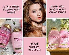 Cặp Gội Xả Ogx 385ml Heavenly Hydration + Cherry Blossom Hoa Anh Đào