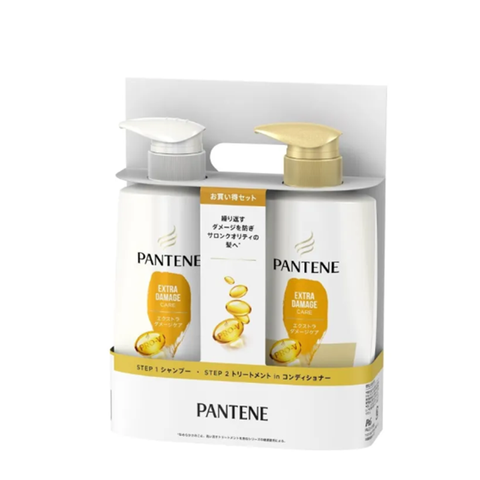 Cặp Gội Xả Pantene Nhật 270g Extra Damage, giúp ngăn ngừa rụng tóc và cung cấp vitamin, tăng cường nuôi dưỡng tóc