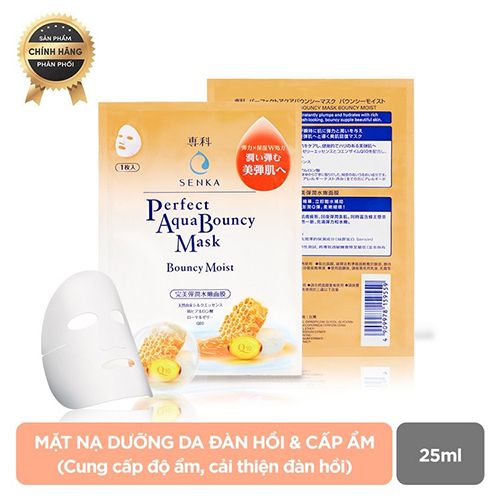 Mặt Nạ Dưỡng Da Đàn Hồi Và Cấp Ẩm Senka Perfect Aqua Bouncy Mask – Bouncy Moist 25ml