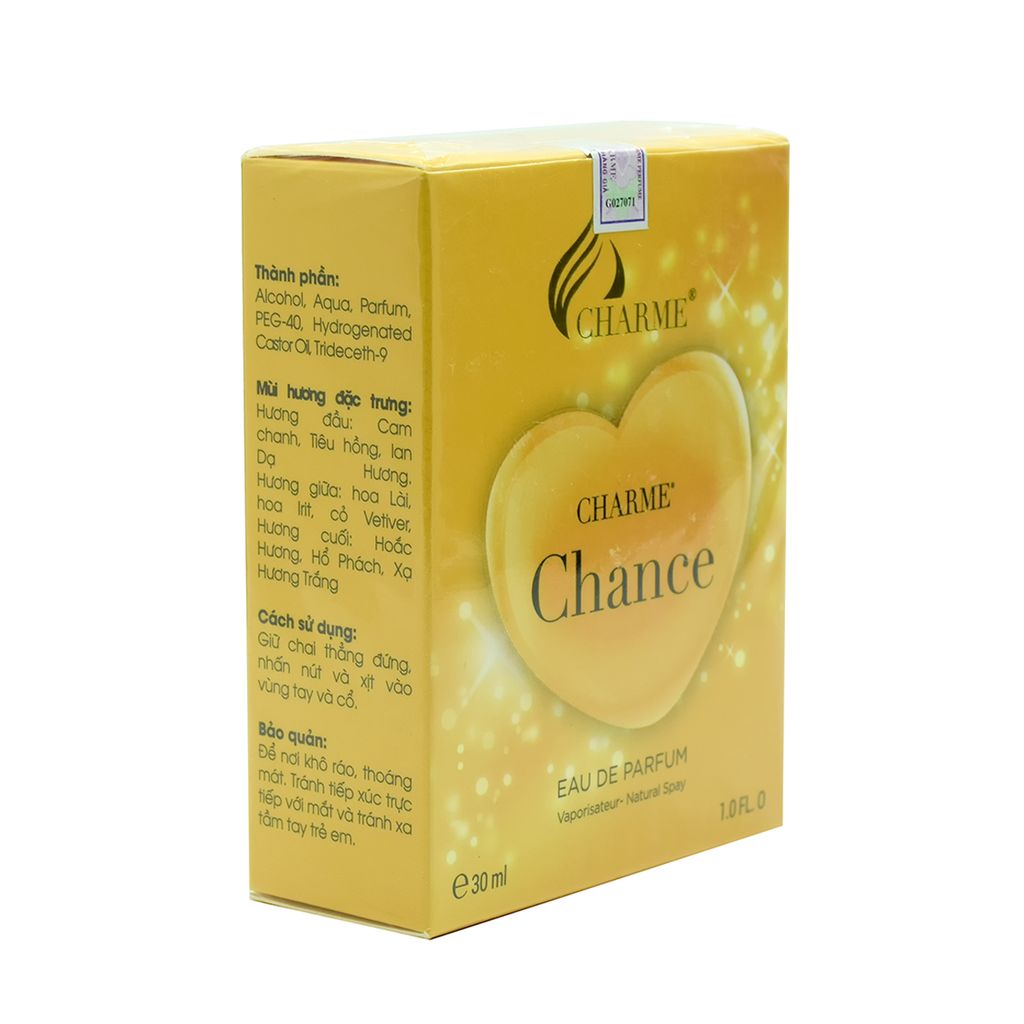 Nước hoa nữ Charme Chance Eau De Parfum 30ml