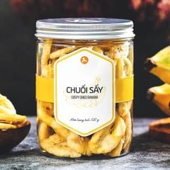 Chuối Sấy Giòn, 120g, Hũ, Mẫu Nắp Nhôm, L'angfarm