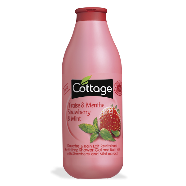 Sữa tắm Cottage Revitalizing Shower Gel And Bath Milk 750ml Strawberry & Mint