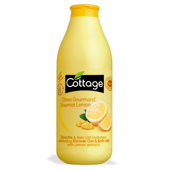 Sữa tắm Cottage Moisturizing Shower Gel And Bath Milk 750ml Gourmet Lemon