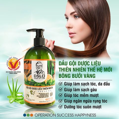 Dầu Gội Dược Sỹ Liên 500g Bông Bưởi Vàng