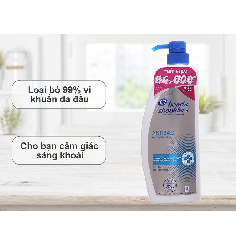 Dầu Gội Head & Shoulders 850ml Sạch Vi Khuẩn