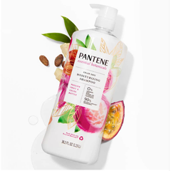 Dầu Gội và Dầu Xả Pantene 1.13l Passion Fruit & Cocoa Butter Bơ Cacao, Dành cho tóc khô xơ, hư tổn do hoá chất