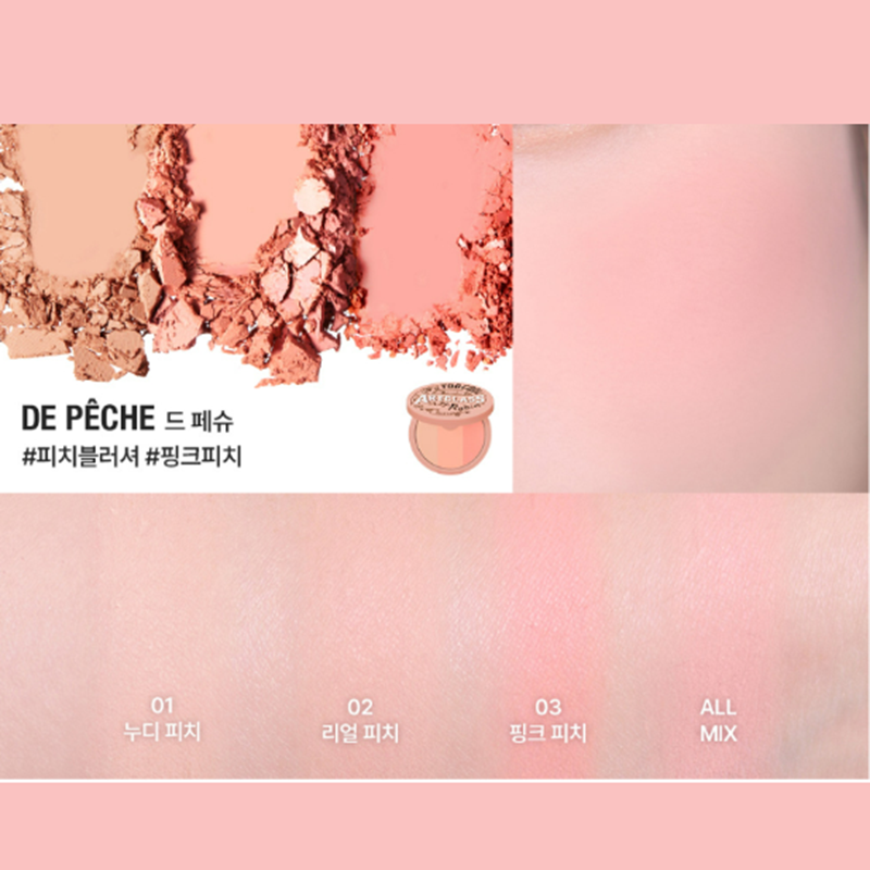 Phấn Má Hồng Toocool For School Art Class By Rodin Blusher 3 màu 9.5g