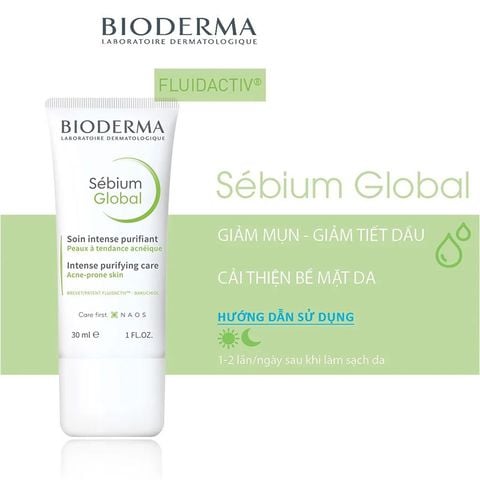 Kem Dưỡng Bioderma 30ml Sebium Global Giảm Mụn