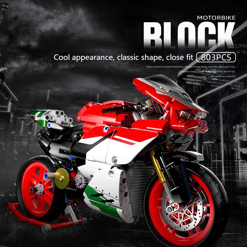 Đồ chơi Lắp ráp mô hình  Xe Moto Ducati 1299 Panigaler Final Edition 803 Mảnh 672001