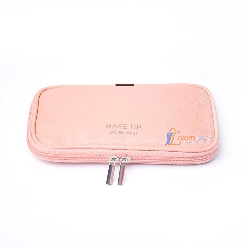 Bộ Cọ Make Up Professional Hồng 11 Cây Có Bóp