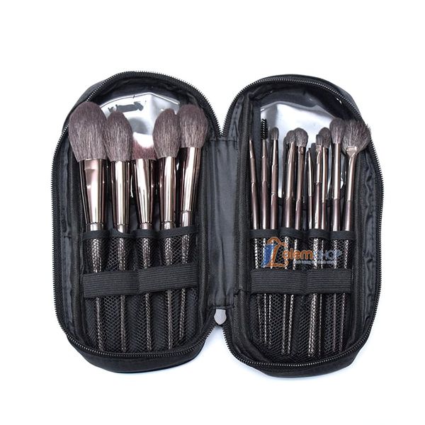 Bộ Cọ Trang Điểm 15 Cây Kèm Bóp Vải Dù