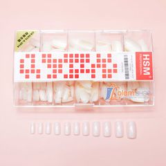 Móng up HSM, Hộp 500 móng ốp đủ size, đủ phom thang, vuông, nhọn, tròn nhọn
