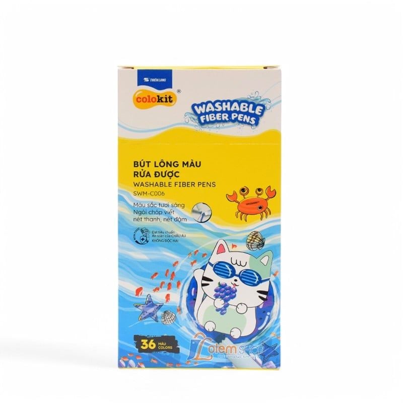Bút Lông Màu Rửa Được SWM-C006 36 Màu, Màu sắc tươi sáng, có thể rửa được dễ dàng