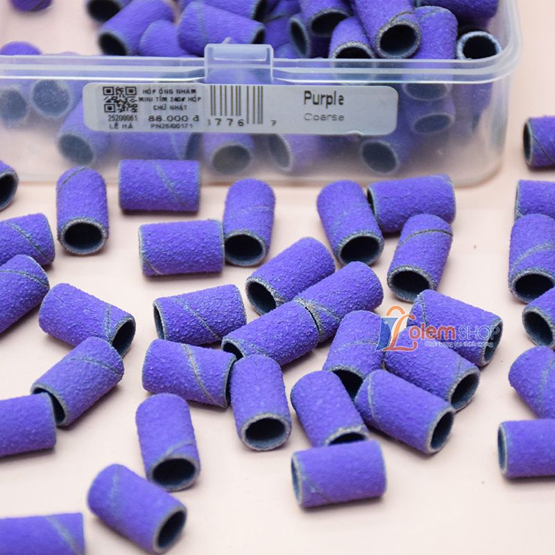 Hộp Ống Nhám Mini Tím 240# Hộp Chữ Nhật