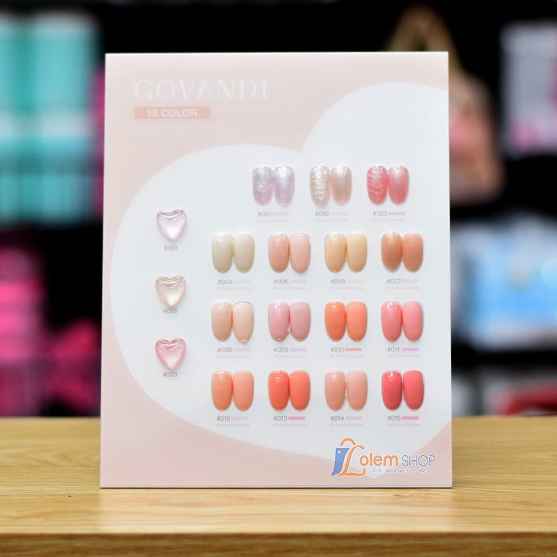 Set Sơn Gel Govandi 15 Màu G04 Peach Fuzz, Tặng kèm bảng màu