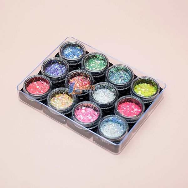 Set Trang Trí Nail Nhũ Mgl392 12 Hũ