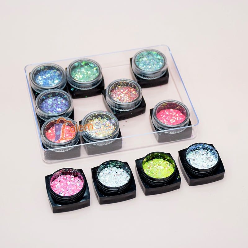 Set Trang Trí Nail Nhũ Mgl392 12 Hũ