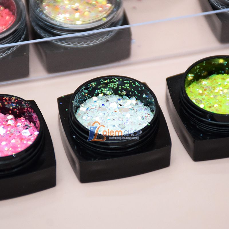 Set Trang Trí Nail Nhũ Mgl392 12 Hũ