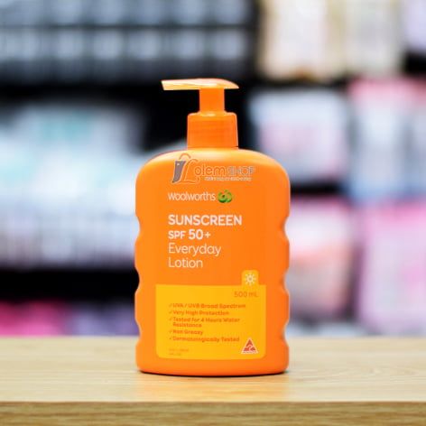 Kem Chống Nắng Body Woolworths Everyday Sunscreen Spf50+ 500ml, không gây nhờn dính hay bí da