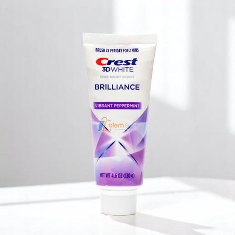 Kem Đánh Răng Crest 3d White 130g Brilliance Hương Vibrant Peppermint